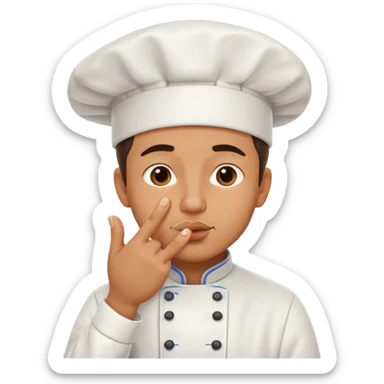 chef kissing fingers, delicious food gesture sticker
