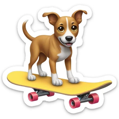 Dog riding a skateboard  sticker