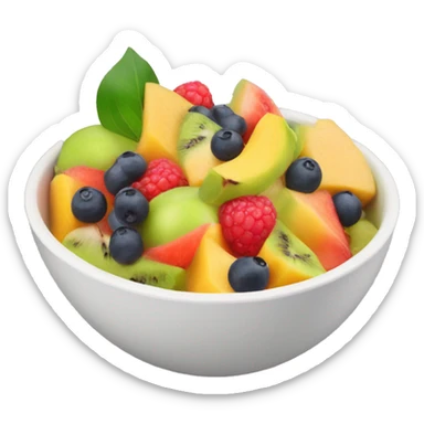 Fruit salad in a bowl sticker