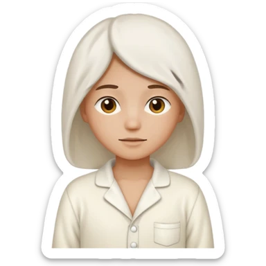 White pajamas sticker