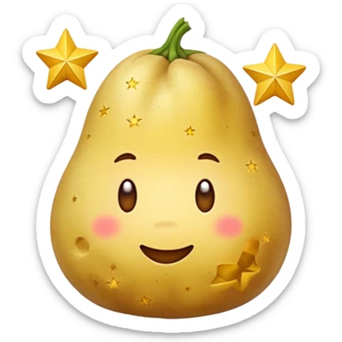 Patate mignon avec des étoiles  sticker