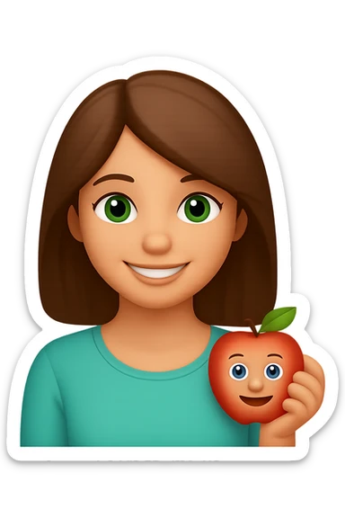 Change the hair color to light brown. sticker