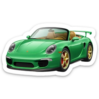 Green porsche sticker