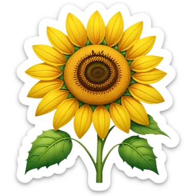 a yellow sunflower sticker