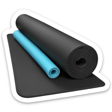 Yoga Mat black sticker