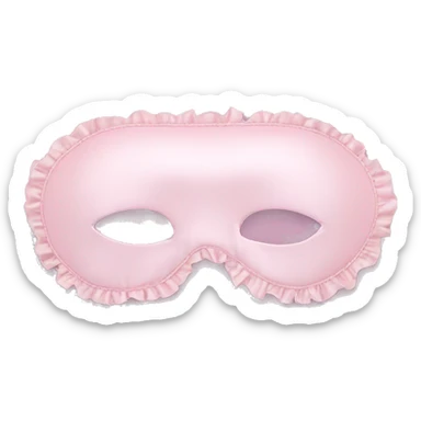 Light pink Frilly satin sleep mask no eyes sticker