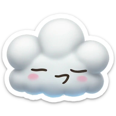 cloud wish sticker