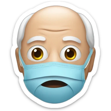 bernie sanders with mouth mask sticker