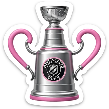 Hellrosa Stanley Cup mit pinkem Anhänger sticker