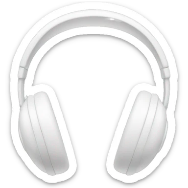 White headphones sticker