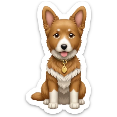 Military service dog, 25% havasana, 25% papillon, 25% terrier breed , 25% golden doodle  sticker