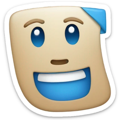 Letter a in blue sticker