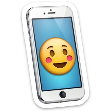 emoji de un celular iphone sticker