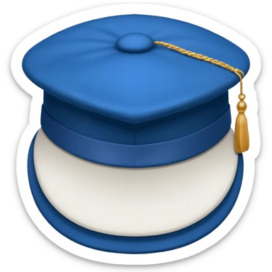 Blå dansk student hue sticker