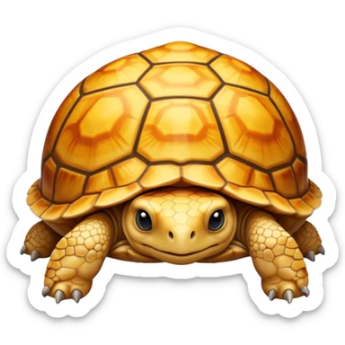 A young yellow tortoise sticker