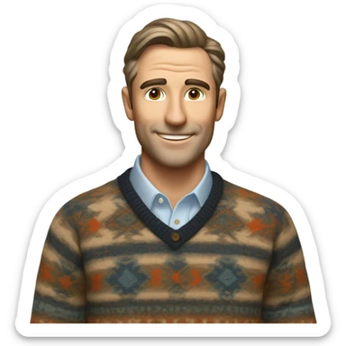 formal portrait of a man wearing a Pendleton westerly sweater sticker