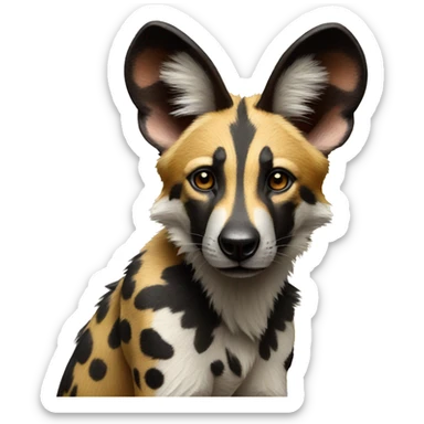 african wild dog sticker