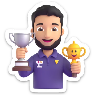 Daniel Ricciardo emoji holding a trophy sticker
