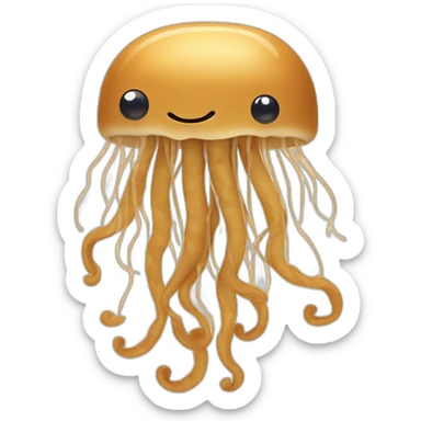 Peanut butter cute jellyfish sing sticker