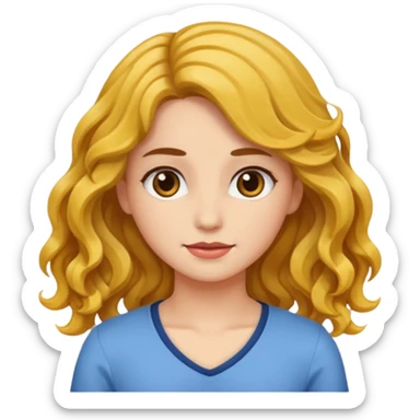 wavy-hair-young-adult-female sticker