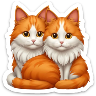two cats in love sticker