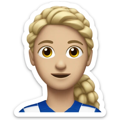 jugadora de voley con vestimenta azul francia sticker