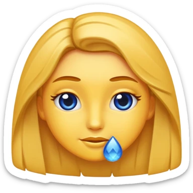 Un emoji myrtille féminin avec des cils  sticker