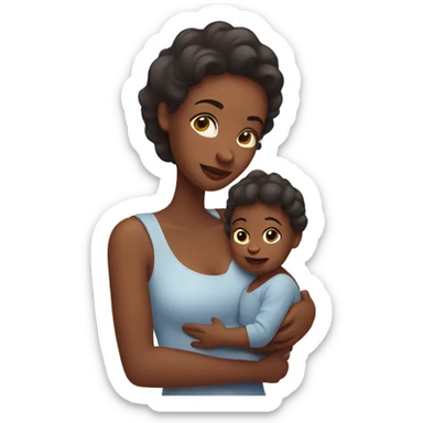 Mom with a baby in her arms sticker