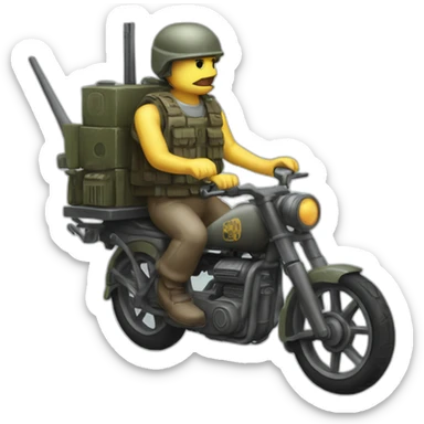 Machine gun bike sticker
