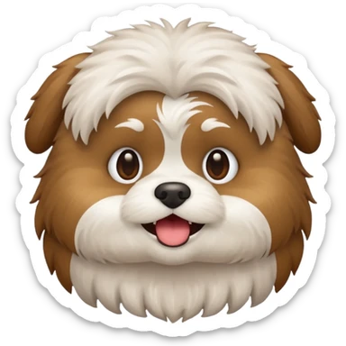 Crie emoji dog shitzu sticker