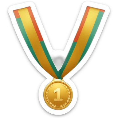 Gold 1st place medal sticker