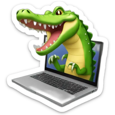 Crocodile forex trading on a computer sticker
