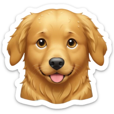 Full grown Golden retriever swimming sticker