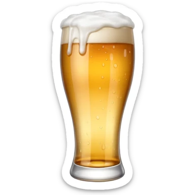 empty beer glass sticker