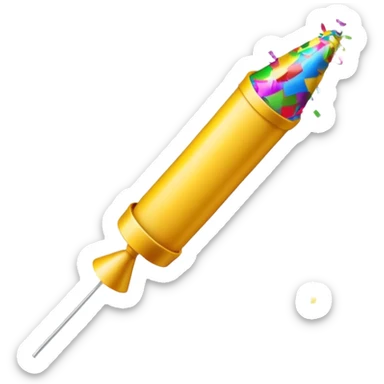 Colorful celebration with confetti and party poppers sticker