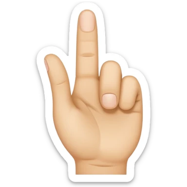 “Emoji-style hand making the letter ‘C’, with the index finger slightly curved. Clean, simple design, smooth shapes, neutral skin tone. White or transparent background, high resolution.” sticker