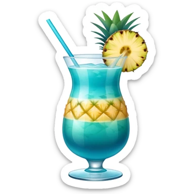 Blue Hawaiian cocktail sticker