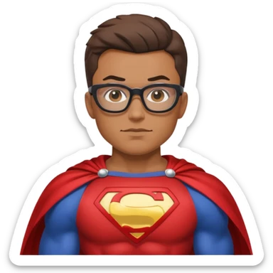 Glasses-Wearing super Heroe sticker