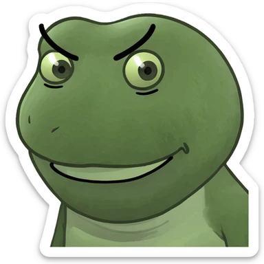 Someone making a heh face  sticker