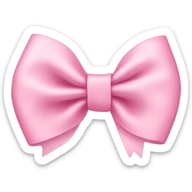 Baby pink bow sticker