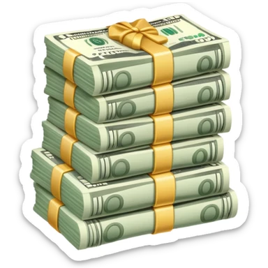 cash bundle money stack sticker