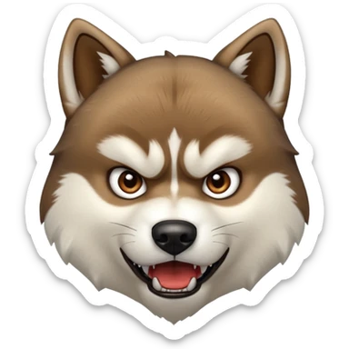husky angry sticker