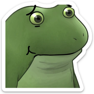 sad emo goth frog sticker