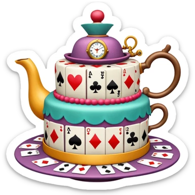 Mad hatter’s birthday cake sticker