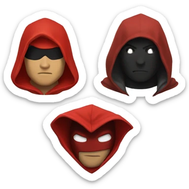 red hood and cloack sticker