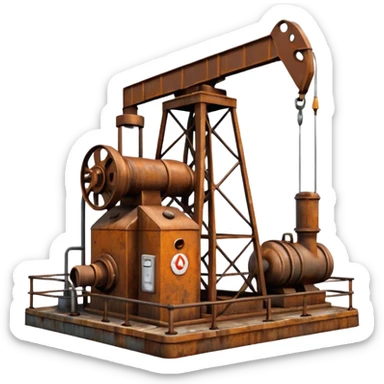 oil pumping station sticker
