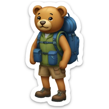 Rucksack mit einem Teddy drauf  sticker