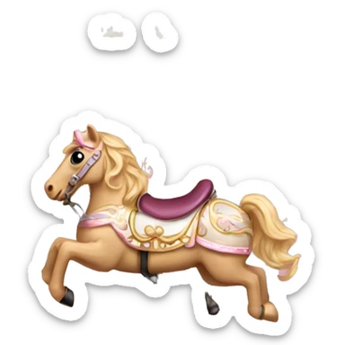 Light pink carousel  sticker