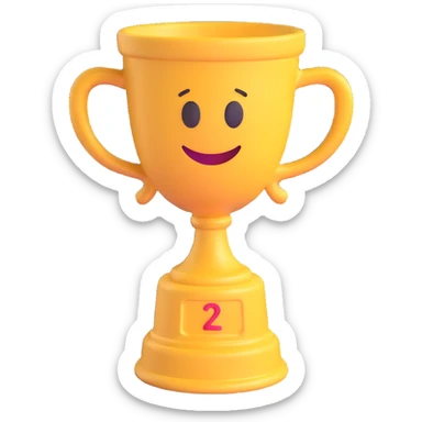 second place cup sticker
