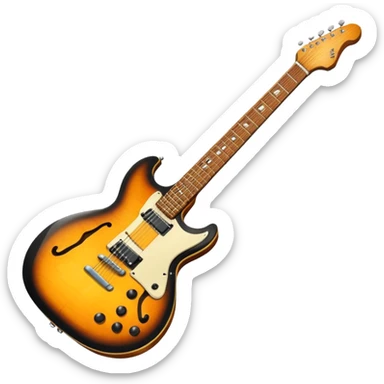 Electric guitar 1950s retro  sticker
